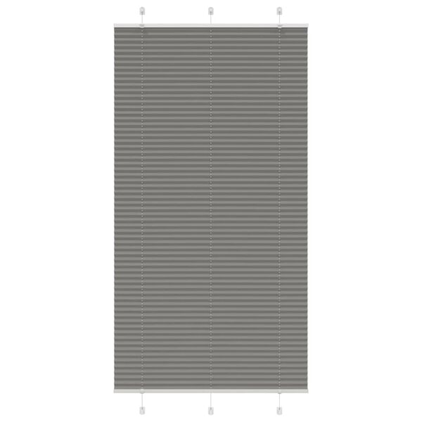 vidaXL Plissee Anthrazit 105x200 cm Stoffbreite 104,4 cm Polyester