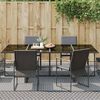 vidaXL Outdoor-Teppich Chevron ARAKIL Schwarz und Grau 500 x 300 cm