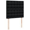 vidaXL Boxspringbett mit Matratze Schwarz 80x200 cm Stoff