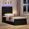 vidaXL Ottoman-Bett mit Matratzen & LEDs Schwarz 80x200 cm Samt