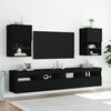 vidaXL TV-Schrank mit LED-Leuchten Schwarz 40,5x30x60 cm