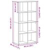 vidaXL B&uuml;cherregal/Sideboard Braun Eiche 66&times;30&times;130 cm Holzwerkstoff