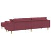 vidaXL Sofa mit Kissen 3 pcs Weinrot Stoff