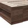 vidaXL Bettgestell mit Schublade Braun Eichen-Optik 100x200 cm