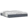 vidaXL Ottoman-Bett ohne Matratze Dunkelgrau 200x200 cm Samt