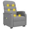 vidaXL Massagesessel mit Aufstehhilfe Hellgrau Stoff