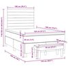 vidaXL Boxspringbett mit Matratze Hellgrau 120x190 cm Samt