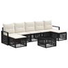 vidaXL Gartensofa-set 8 stk. Schwarz Poly-Rattan