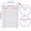 vidaXL Plissee Hellgrau 90x100 cm Stoffbreite 89,4 cm Polyester