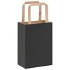vidaXL Papiertragetaschen 250 Stk. mit Henkeln Schwarz 15x8x21 cm