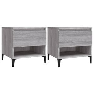 vidaXL Beistelltische 2 Stk. Grau Sonoma 50x46x50 cm Holzwerkstoff