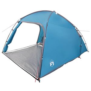 vidaXL H&uuml;tten-Zelt mit Dach mit Speicher Blau 370 x 230 x 185 cm Taft