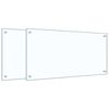 vidaXL K&uuml;chenr&uuml;ckw&auml;nde 2 Stk. Transparent 80x40 cm Hartglas