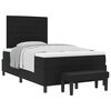 vidaXL Boxspringbett mit Matratze Schwarz 120 x 190 cm Stoff