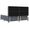 vidaXL Boxspringbett mit Matratze Dunkelgrau 200 x 200 cm Samt