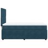 vidaXL Boxspringbett mit Matratze Blau 80x200 cm Samt