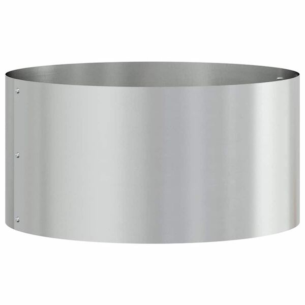 vidaXL Pflanzenring Silber 40 x 40 x 20 cm Verzinkter Stahl