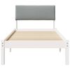 vidaXL Bettgestell Wei&szlig; und Hellgrau 75 x 190 cm Massivholz Kiefer