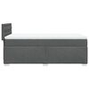 vidaXL Boxspringbett mit Matratze Dunkelgrau 90x190 cm Stoff