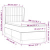 vidaXL Boxspringbett mit Matratze Creme 80x200 cm Stoff