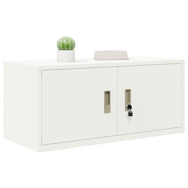 vidaXL Aufbewahrungsschrank Wei&szlig; 90 x 40 x 40 cm Stahl