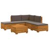 vidaXL 6 stk. Outdoor-Sofagarnitur Massivholz Akazie Braun