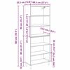 vidaXL Highboard Schwarz Eichen-Optik 69,5 x 32,5 x 180 cm