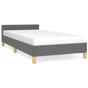 vidaXL Bettgestell ohne Matratze Dunkelgrau 80x200 cm Stoff