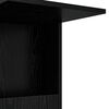 vidaXL Beistelltisch Mit Rad Schwarz Eichen-Optik 40 x 35 x 60 cm