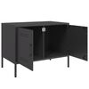 vidaXL TV-Schrank Schwarz 68x39x50,5 cm Stahl