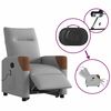 vidaXL Massagesessel mit Aufstehhilfe Elektrisch Wolkengrau Stoff