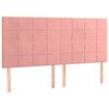 vidaXL Bettgestell mit Kopfteil Rosa 180x200 cm Samt