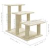 vidaXL Kratzbaum mit Sisal-Kratzs&auml;ulen Creme 50,5 cm
