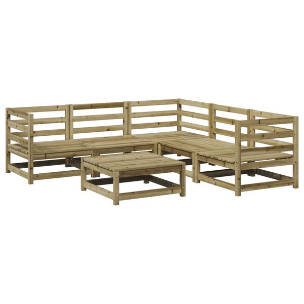 vidaXL 6-tlg. Garten-Sofagarnitur Kiefernholz Impr&auml;gniert