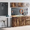 vidaXL Garagenschr&auml;nke 2 Stk. R&auml;uchereiche Holzwerkstoff