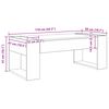 vidaXL Couchtisch Schwarz Eichen-Optik 110 x 50 x 41 cm Holzwerkstoff