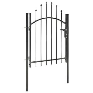 vidaXL Gartentor Woerden Stahl 1x1 m Schwarz