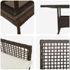 vidaXL Garten Essgruppe 3 pcs Braun Poly-Rattan