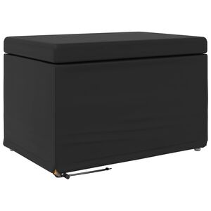 vidaXL Hocker Schwarz 60 x 40 x 40 cm Kunstleder und Engineering Holz