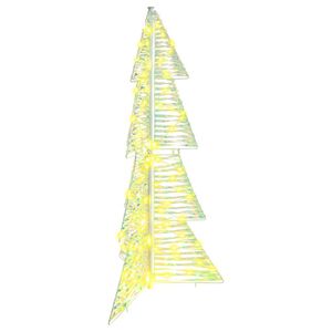vidaXL Weihnachtsbaum 100 LEDs Warmes Wei&szlig; 120 cm PET