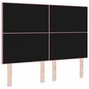 vidaXL Kopfteil mit Kopfteil Rosa 160 cm Kunstleder
