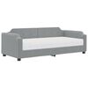 vidaXL Tagesbett mit Matratze Hellgrau 100x200 cm Stoff