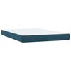 vidaXL Boxspringbett mit Matratze Dunkelblau 140x210 cm Samt