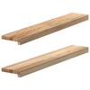 vidaXL Fensterb&auml;nke 2 Stk. Unbehandelt 90x15x2 cm Massivholz Eiche