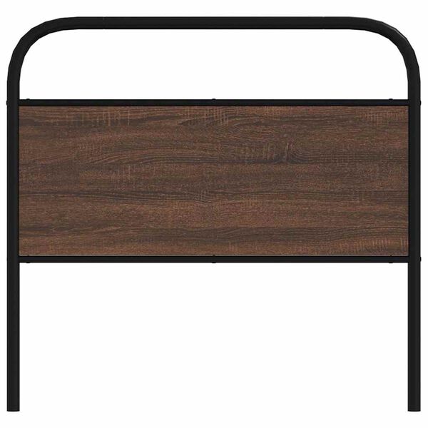 vidaXL Kopfteil Braun Eichen-Optik 90 cm Stahl und Holzwerkstoff