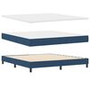 vidaXL Boxspringbett mit Matratze mit Matratze Blau 180 x 200 cm Stoff