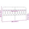 vidaXL Kopfteil Metall Wei&szlig; 200 cm