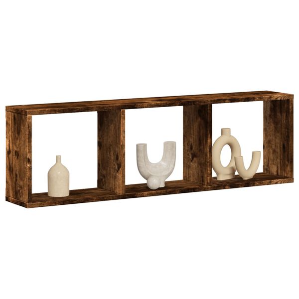 vidaXL Wandschrank 100x16x30 cm R&auml;uchereiche Holzwerkstoff