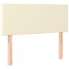 vidaXL Boxspringbett mit Matratze & LED Creme 90x190 cm Kunstleder