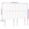 vidaXL LED Kopfteil Creme 144x5x118/128 cm Stoff